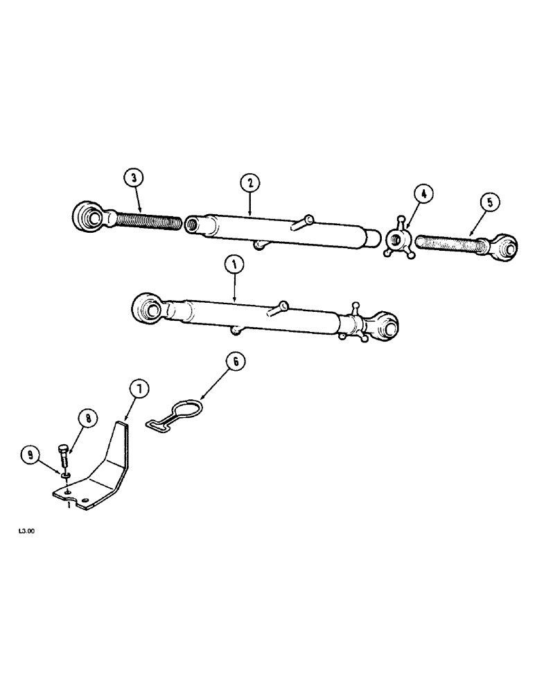 Схема запчастей Case IH 2130 - (9-136) - UPPER LINK - THREE POINT HITCH (09) - CHASSIS/ATTACHMENTS