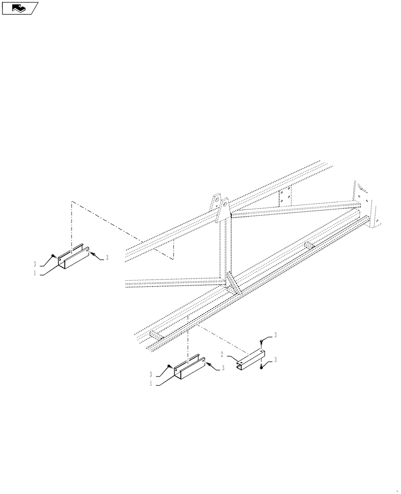 Схема запчастей Case IH 3330 - (39.100.13) - PROTECTORS, INNER BOOM (39) - FRAMES AND BALLASTING