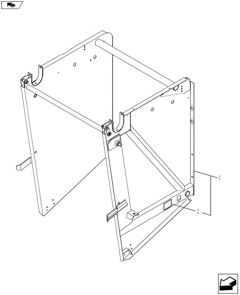 Схема запчастей Case IH RB455A - (39.100.03) - TAILGATE ASSEMBLY, SERVICE (39) - FRAMES AND BALLASTING