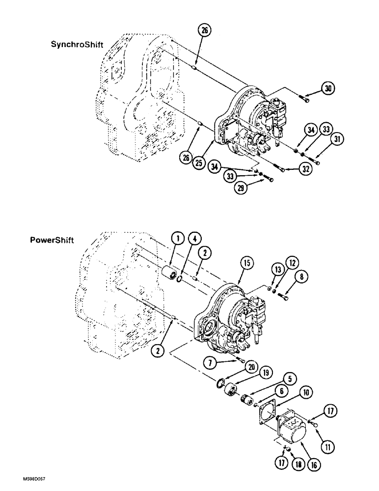 Схема запчастей Case IH 9350 - (6-138) - PTO CLUTCH MOUNTING (06) - POWER TRAIN