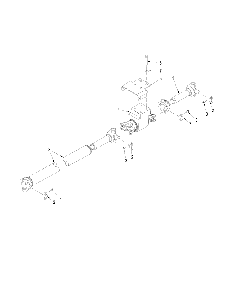 Схема запчастей Case IH STX330 - (06-16) - POWER TAKEOFF - DRIVE SHAFT MOUNTING (06) - POWER TRAIN