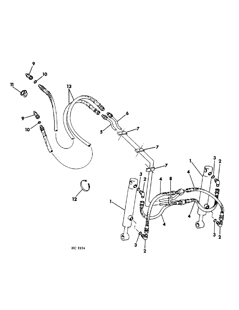 Схема запчастей Case IH 2250 - (E-18) - BUCKET HYDRAULICS, TRACTOR VALVE TO BUCKET CYLINDERS Invalid section