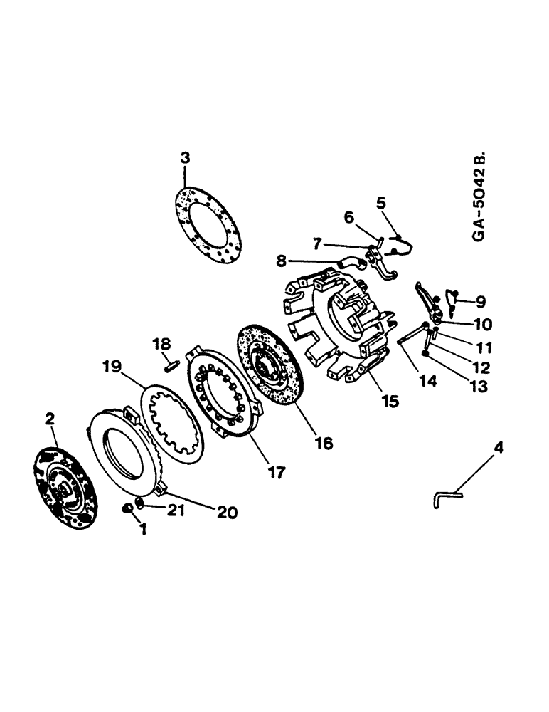 Схема запчастей Case IH 744 - (1D23) - DOUBLE CLUTCH, LUK , 644 (-011622) C, 744 (-010598) C, 844 (-005533) C, 844S (-012589) C (04) - Drive Train