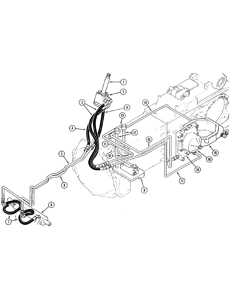 Схема запчастей Case IH 695 - (1-24) - PICTORIAL INDEX, POWER STEERING SYSTEM, TRACTOR WITH CAB (00) - PICTORIAL INDEX