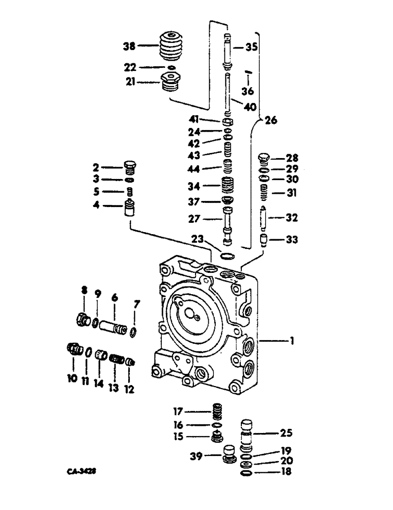 Схема запчастей Case IH 674 - (10-18) - HYDRAULICS, MULTIPLE CONTROL VALVE (07) - HYDRAULICS