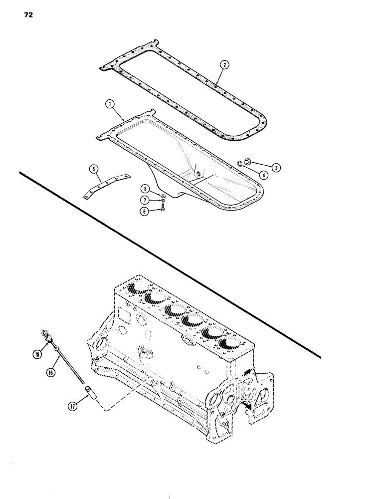 Схема запчастей Case IH 504D - (072) - OIL PAN, ENGINE LESS FUEL DEVICE, 504D NATURALLY ASPIRATED ENGINES (10) - ENGINE