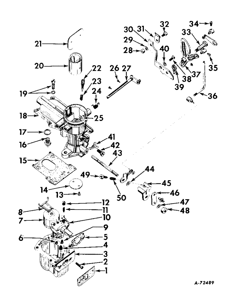 Схема запчастей Case IH B414 - (030) - FUEL SYSTEM, CARBURETOR, UP TO BC-144/3524 (02) - FUEL SYSTEM