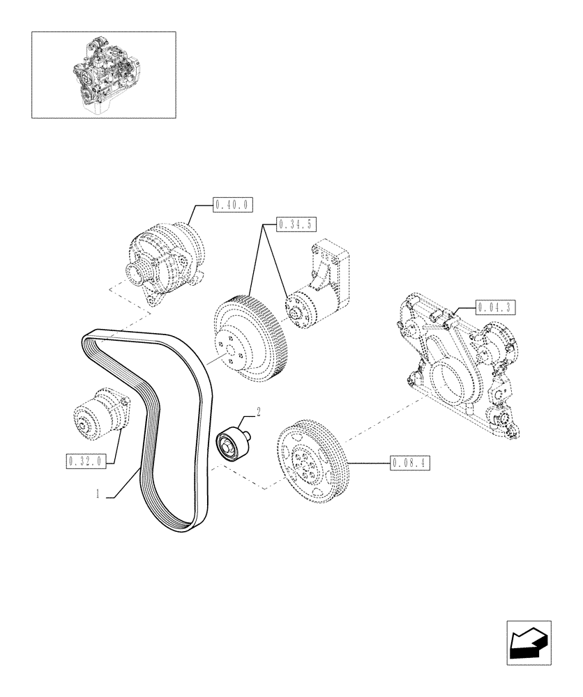 Схема запчастей Case IH F4BE0484C D601 - (0.34.0[01]) - WATER PUMP - CONTROL 