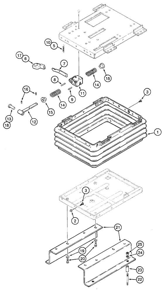 Схема запчастей Case IH 7220 - (9-072) - STANDARD AIR SUSPENSION SEAT - BOOTS & MOUNTS, TRACTOR S/N JJA0061559 & AFTER (09) - CHASSIS/ATTACHMENTS