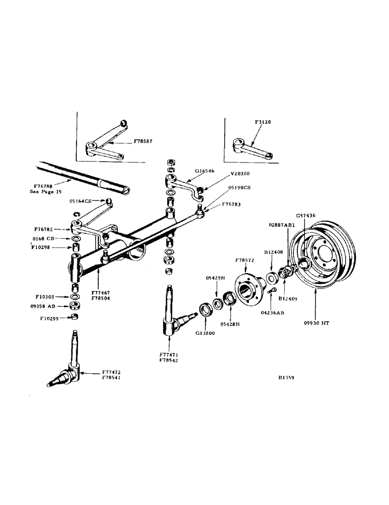 Схема запчастей Case IH 1000 - (16[1]) - WHEEL FOR STEERING AXLE (44) - WHEELS