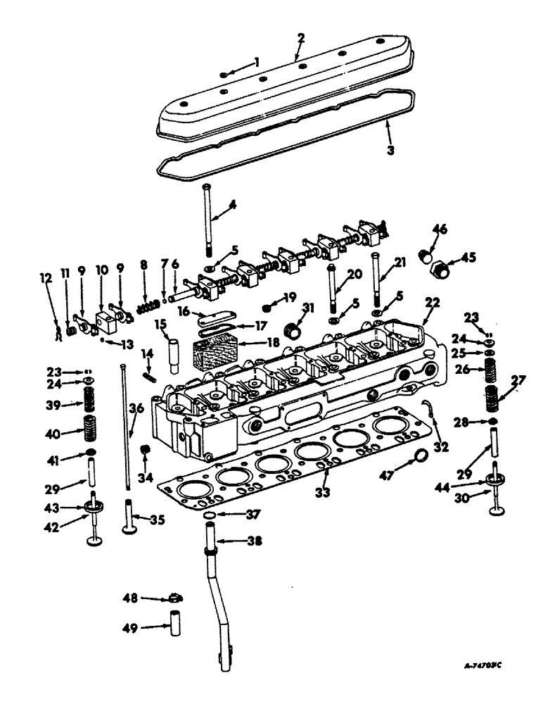 Схема запчастей Case IH 21206 - (D-13) - DIESEL ENGINES, CYLINDER HEAD AND RELATED PARTS (01) - ENGINE