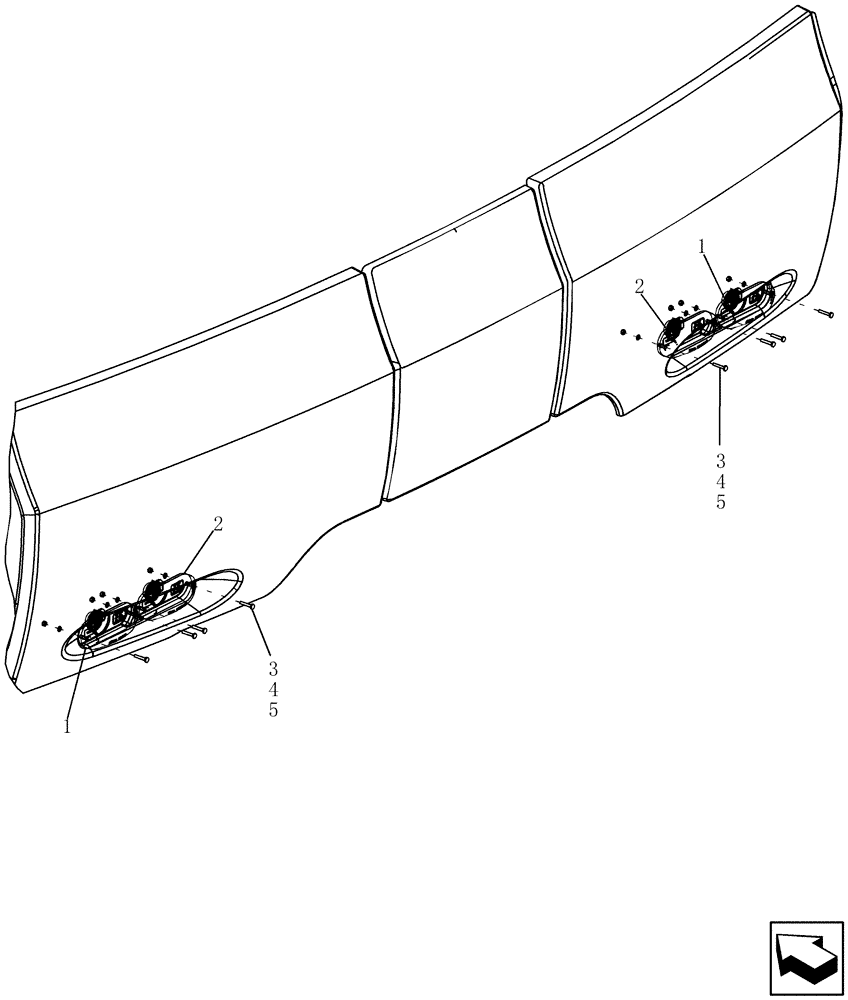 Схема запчастей Case IH 5130 - (55.404.43) - LAMP ASSY - TAIL/STOP/TURN (55) - ELECTRICAL SYSTEMS