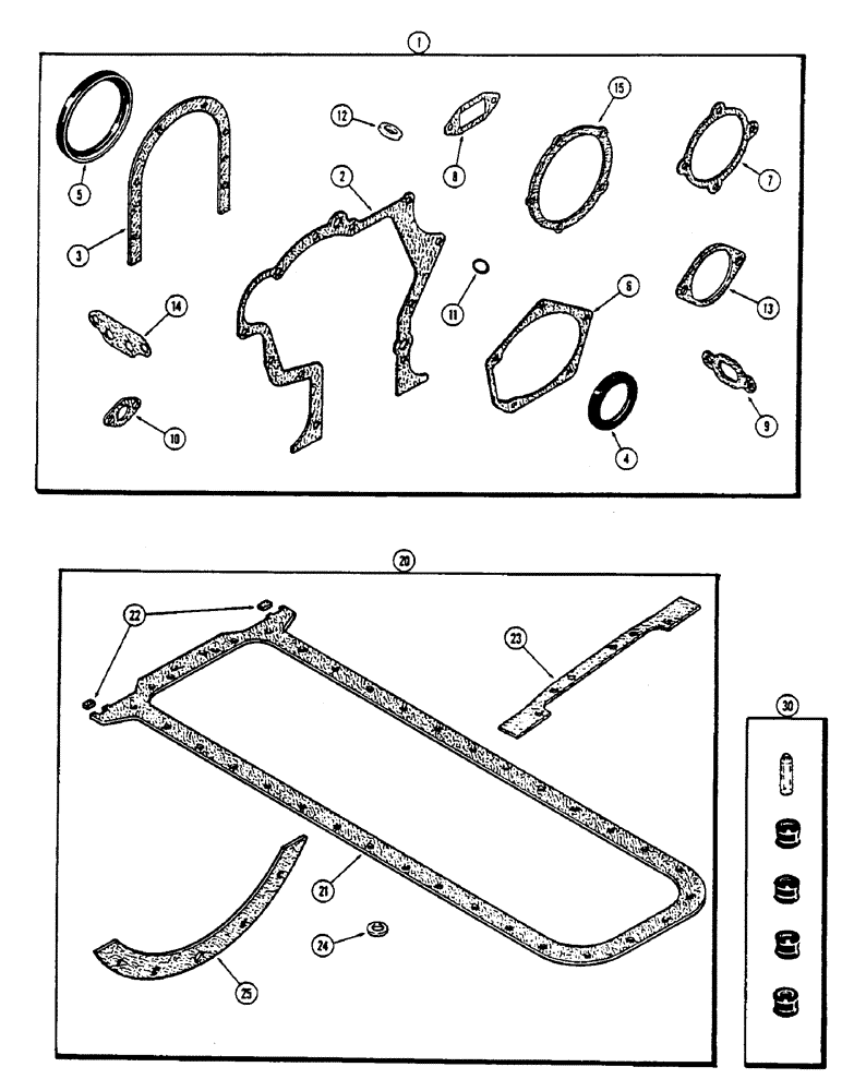 Схема запчастей Case IH 2670 - (060) - ENGINE GASKET KITS, 504BDT INTERCOOLED DIESEL ENGINE CYLINDER BLOCK KIT (02) - ENGINE