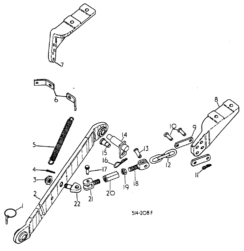 Схема запчастей Case IH 885 - (09-006) - LOWER LINKS - THREE POINT HITCH - WITH OUTSIDE CHECK CHAINS (12) - FRAME