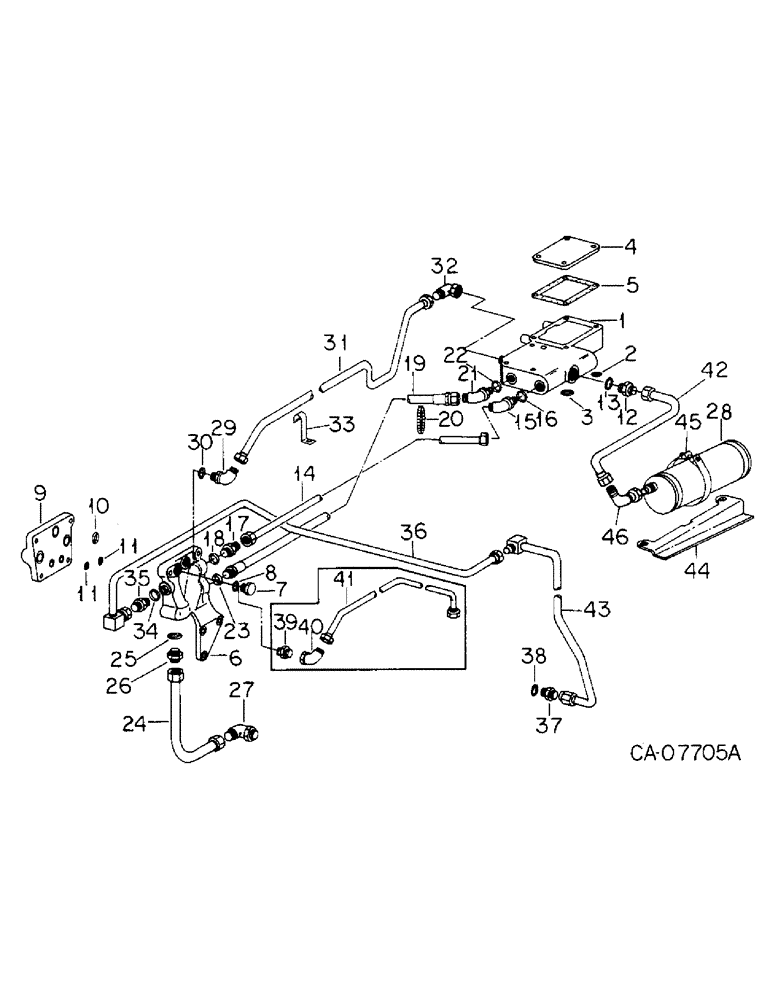 Схема запчастей Case IH 6388 - (10-12) - HYDRAULICS, PRIORITY VALVE AND CONNECTIONS (07) - HYDRAULICS