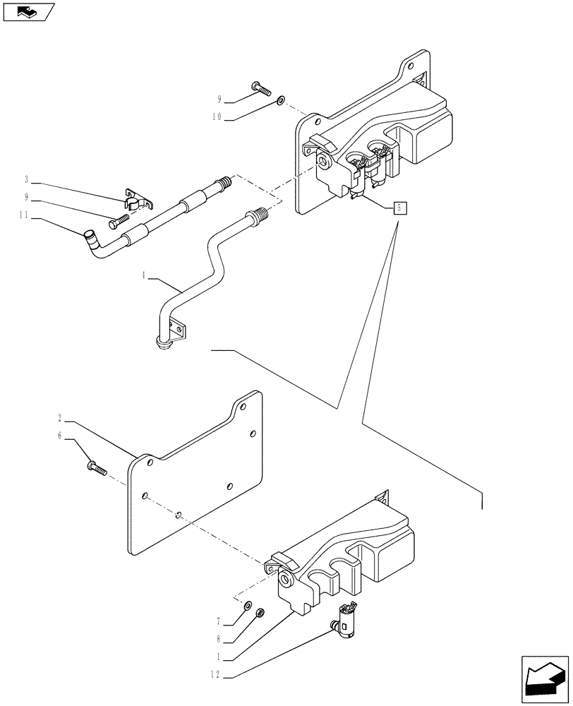 Схема запчастей Case IH PUMA 215 - (55.518.01[01]) - WINDSHIELD WIPER TANK (VAR.728127-743334 / 743602) (55) - ELECTRICAL SYSTEMS