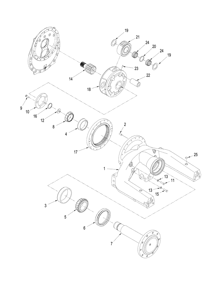 Схема запчастей Case IH STX500 - (06-82[01]) - 500 SERIES AXLE ASSEMBLY - FINAL DRIVE, QUADTRAC TRACTOR, ASN JEE0106701 (06) - POWER TRAIN