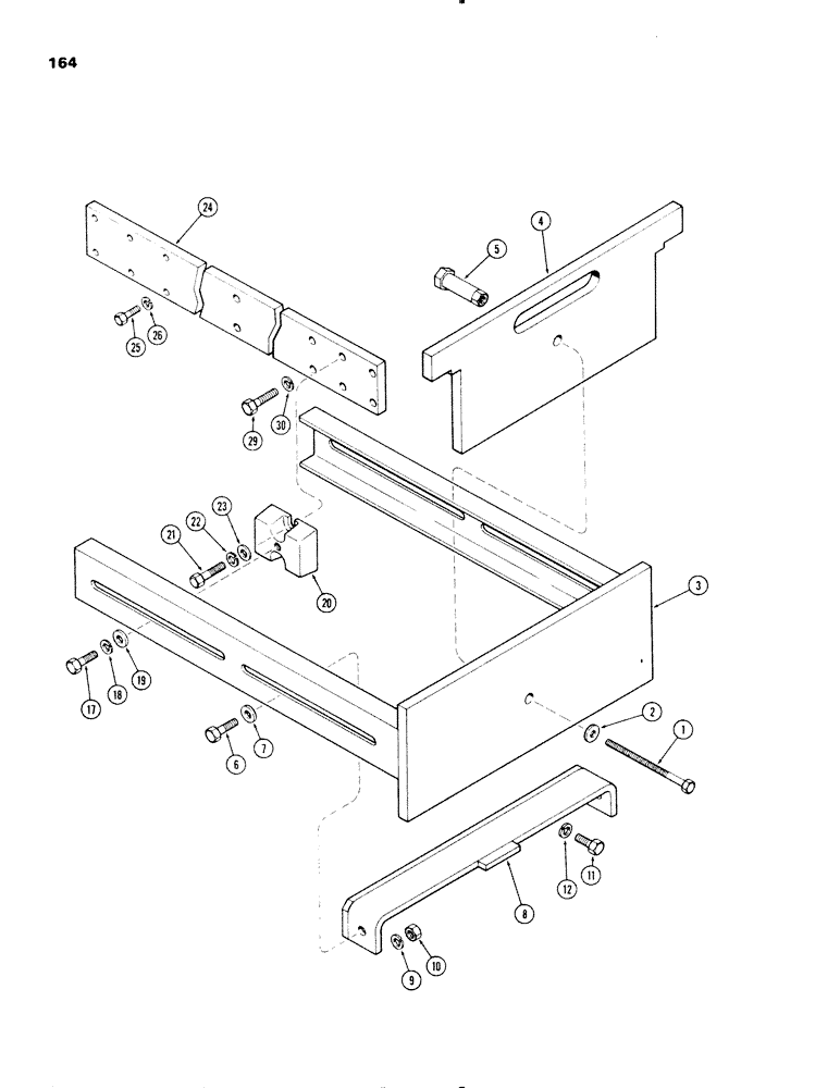 Схема запчастей Case IH 1270 - (164) - FRONT END WEIGHTS (05) - STEERING