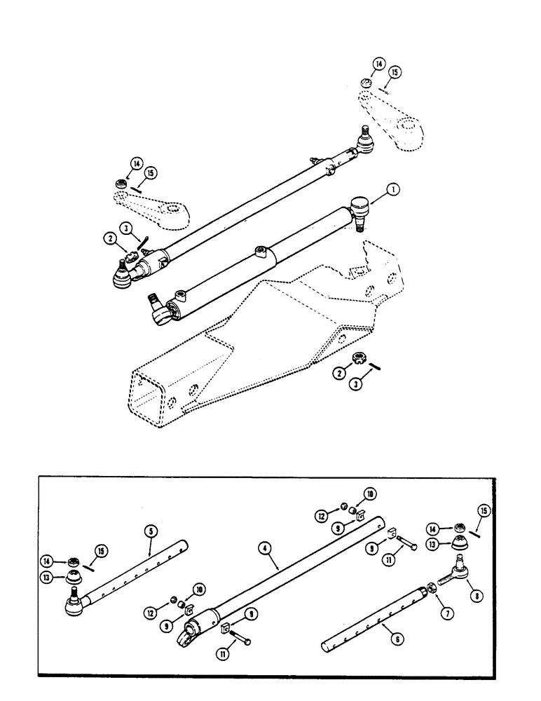 Схема запчастей Case IH 2590 - (5-164) - STEERING TIE RODS (05) - STEERING