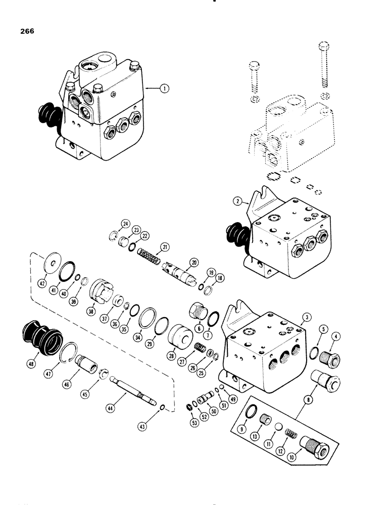 Схема запчастей Case IH 1270 - (266) - G34992 BRAKE VALVE ASSEMBLY, USE WITH DIFFERENTIAL LOCK, USED PRIOR TO P.I.N. 8803261 (07) - BRAKES