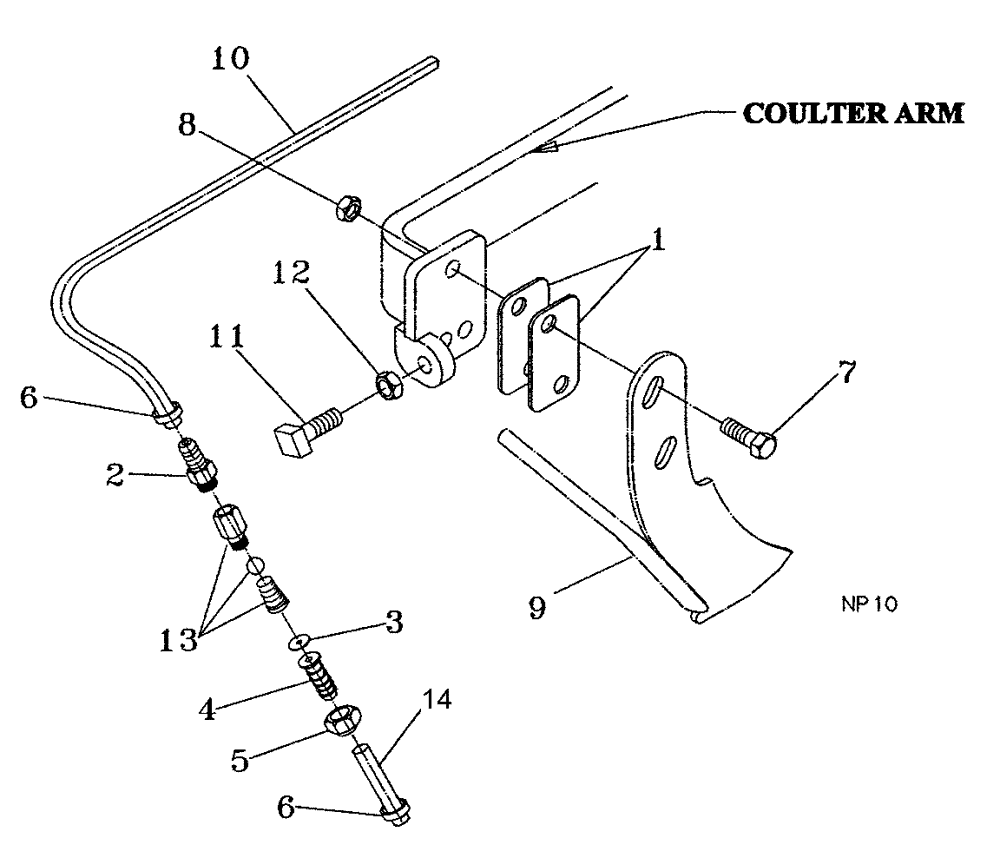 Схема запчастей Case IH NPX2800 - (75.200.03[01]) - COULTER KNIFE ASSEMBLY 2009 AND PRIOR (75) - SOIL PREPARATION