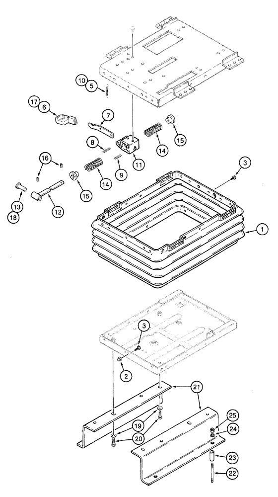 Схема запчастей Case IH 7220 - (9-062) - STANDARD AIR SUSPENSION SEAT - BOOT & MOUNTS, PRIOR TO TRACTOR S/N JJA0061559 (09) - CHASSIS/ATTACHMENTS