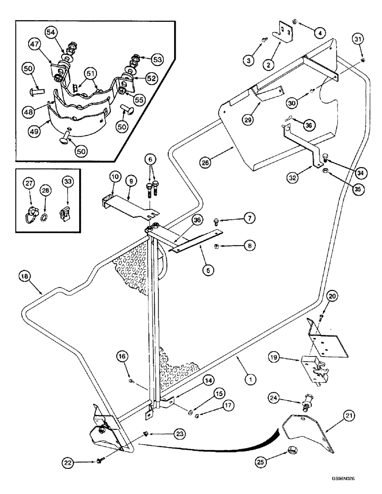 Схема запчастей Case IH 2166 - (9C-20) - LEFT-HAND INLET SHIELDS AND SEPARATOR (15) - BEATER & CLEANING FANS