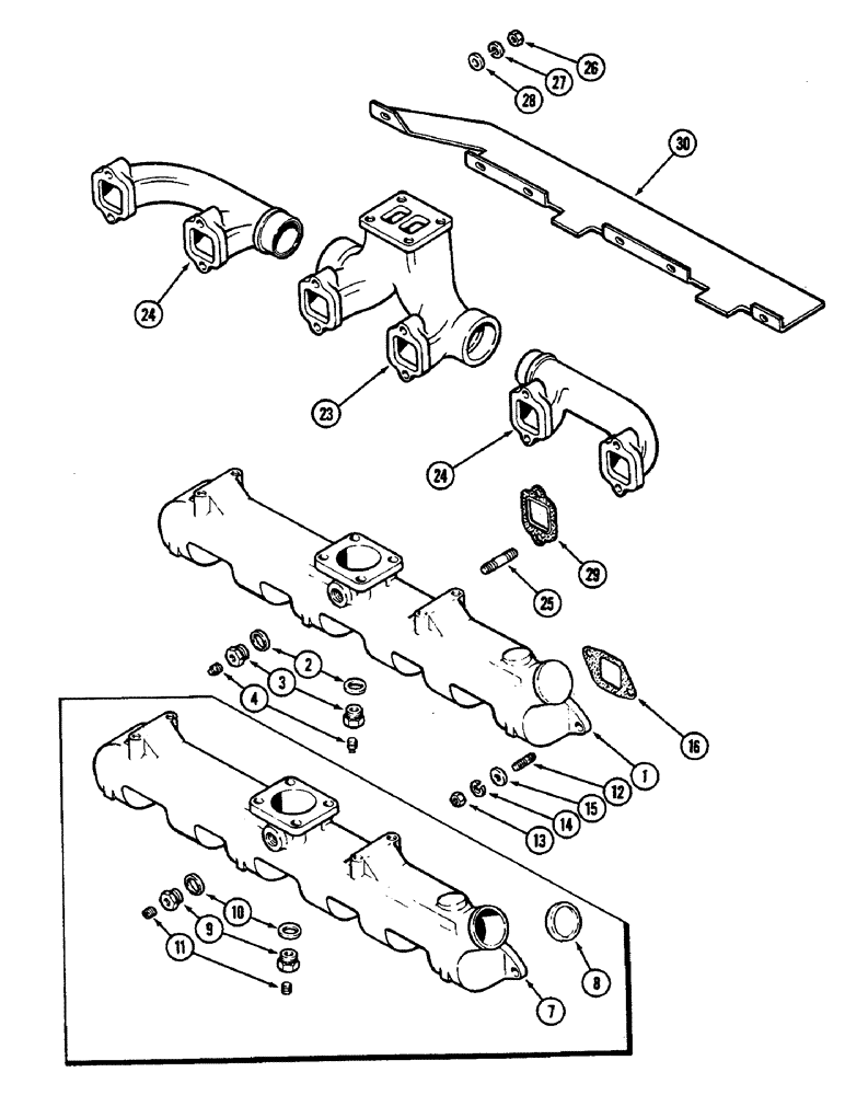 Схема запчастей Case IH 2290 - (2-016) - INTAKE MANIFOLD, 504BDT DIESEL ENGINE (02) - ENGINE