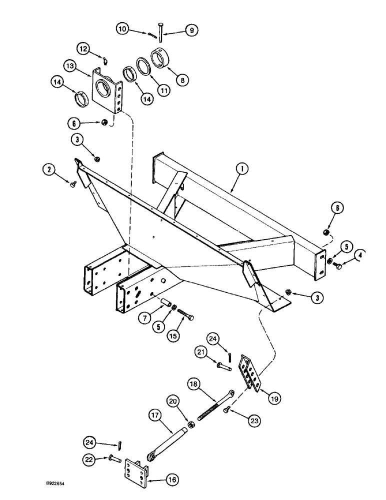 Схема запчастей Case IH 1688 - (5-32) - STEERING AXLE SUPPORT, POWER GUIDE AXLE (04) - STEERING