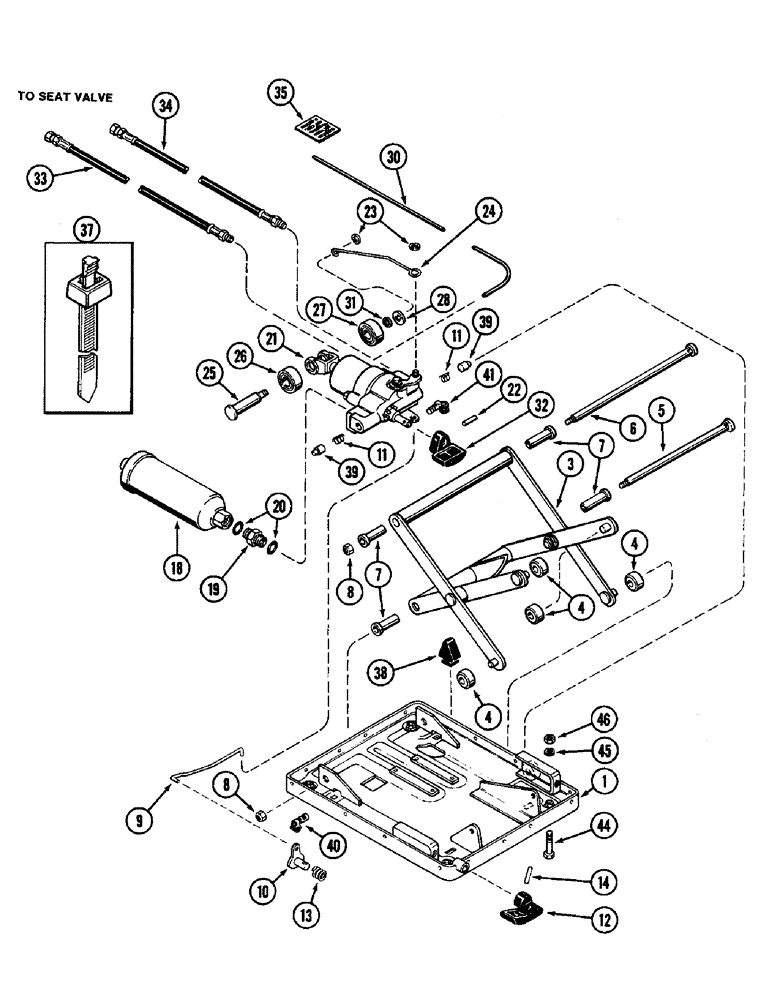 Схема запчастей Case IH 3294 - (9-400) - OPERATOR SEAT, AIR/OIL SUSPENSION, PRIOR TO P.I.N. 9938101 (09) - CHASSIS/ATTACHMENTS