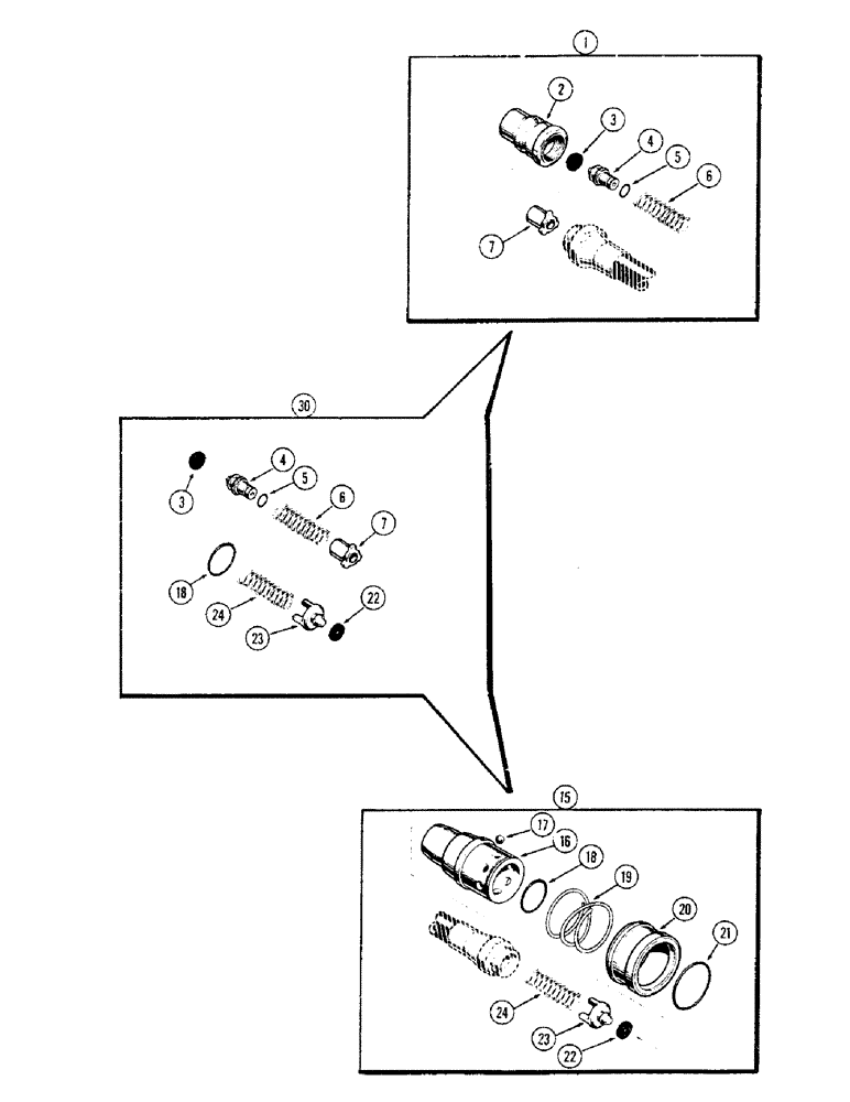 Схема запчастей Case IH 2470 - (216) - MALE HYDRAULIC BREAK-AWAY COUPLING (08) - HYDRAULICS