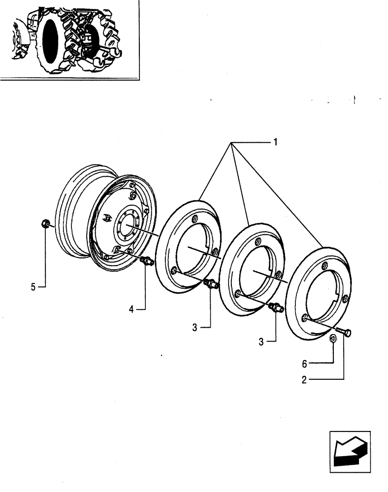 Схема запчастей Case IH JX95 - (1.49.7[02]) - (VAR.471) REAR COUNTERWEIGHTS - 6 (05) - REAR AXLE