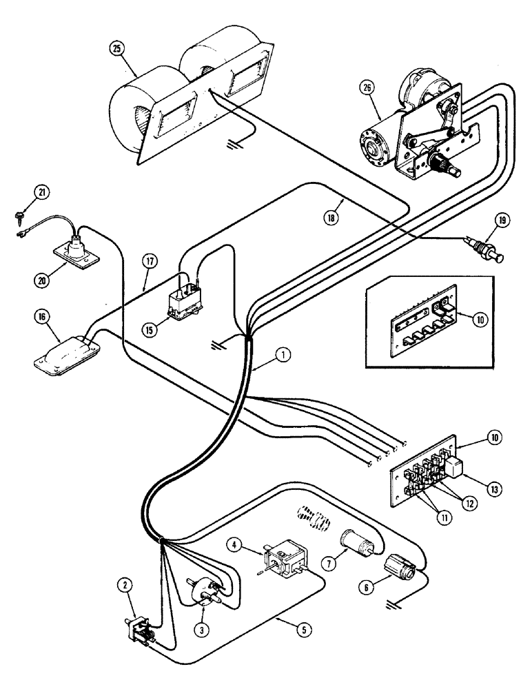 Схема запчастей Case IH 2870 - (416) - CAB, MAIN WIRING HARNESS, USED CAB SERIAL NUMBER 7882601 AND AFTER (09) - CHASSIS/ATTACHMENTS