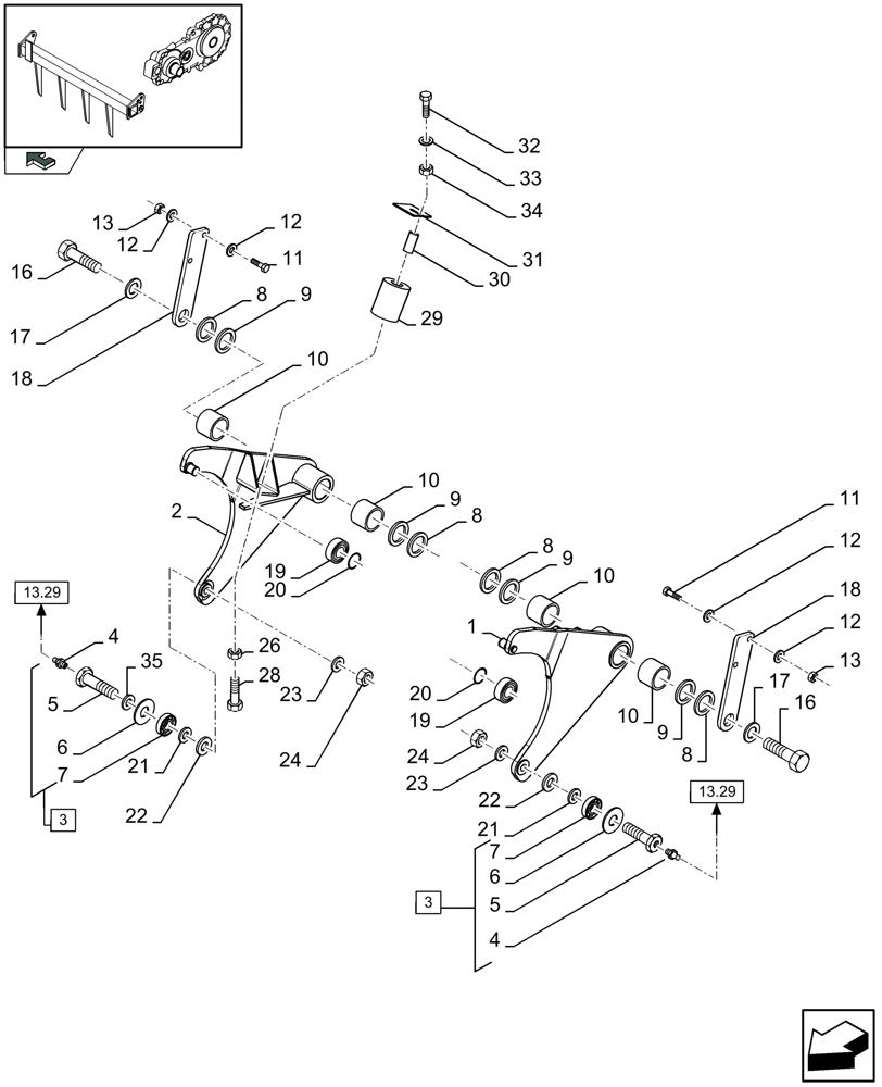 Схема запчастей Case IH LBX432R - (13.31[01]) - SHUTTLE FEEDER (13) - FEEDER