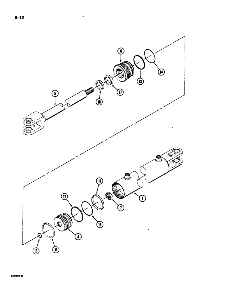 Схема запчастей Case IH 9170 - (5-12) - STEERING CYLINDER (05) - STEERING