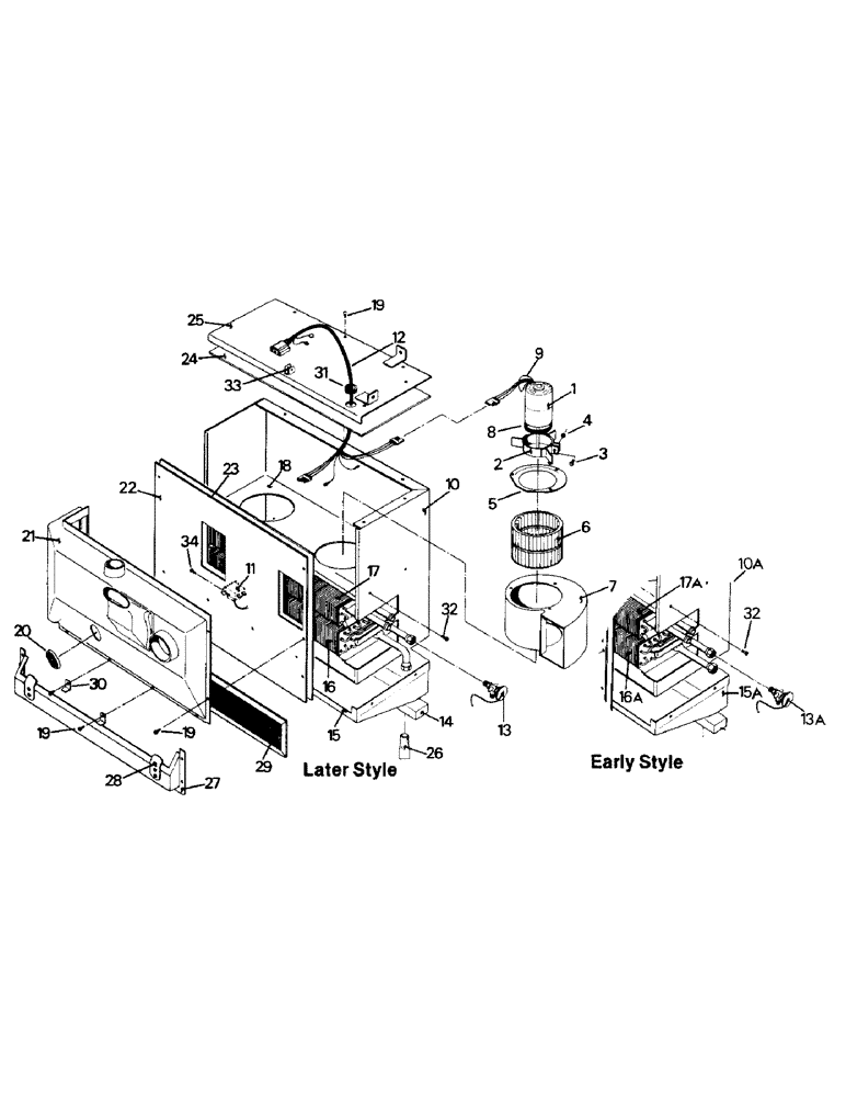 Схема запчастей Case IH ST310 - (03-02) - A/C AND HEATER MODULE, STANDARD (03) - Climate Control