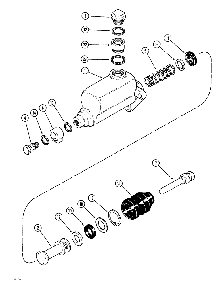 Схема запчастей Case IH 9310 - (7-016) - MASTER CYLINDER ASSEMBLY (07) - BRAKES