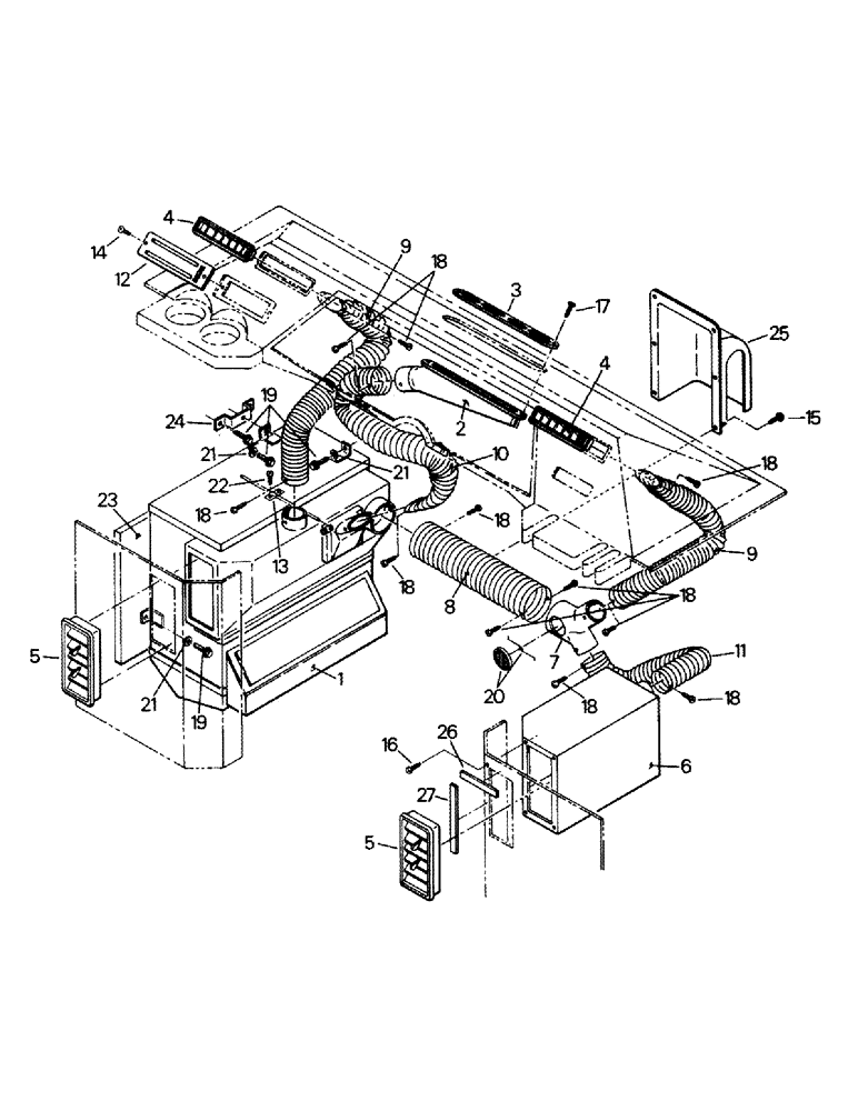 Схема запчастей Case IH KP-525 - (03-01) - CAB A/C & HEATER PLUMBING (03) - Climate Control