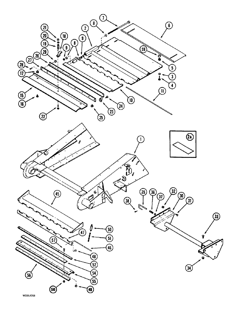 Схема запчастей Case IH 1688 - (9A-30) - FEEDER COVERS AND LIFT BRACKET (13) - FEEDER