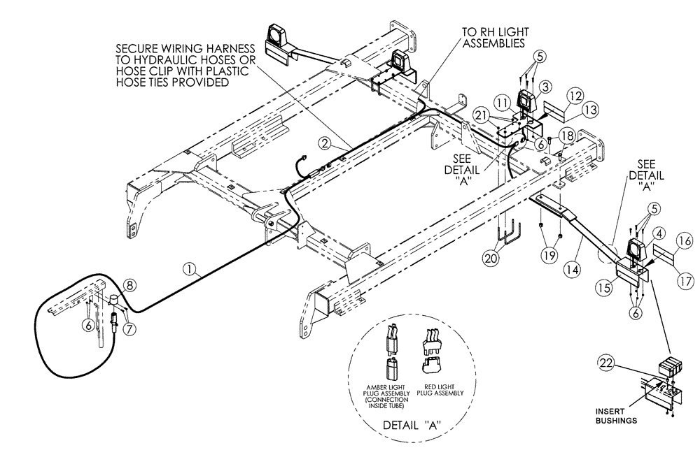 Схема запчастей Case IH 340 - (55.404.02) - 25 - 34 FT LIGHT PARTS (55) - ELECTRICAL SYSTEMS