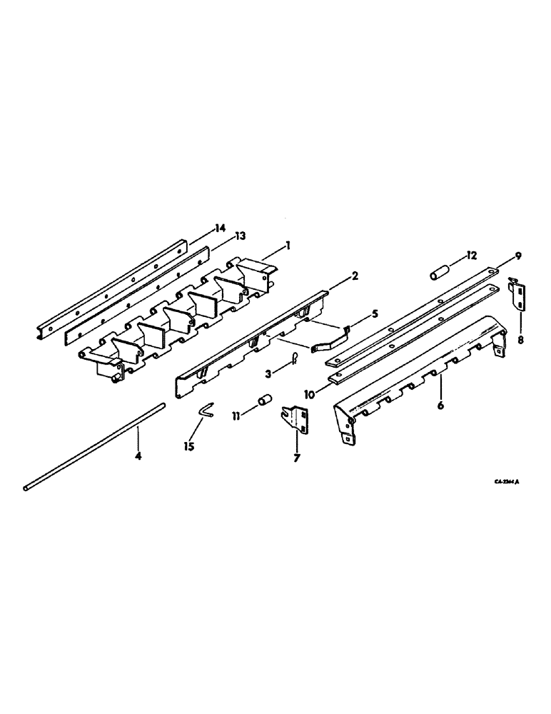 Схема запчастей Case IH 715 - (21-15) - THRESHING CYLINDER AND CONCAVE, STONE RETARDER (14) - THRESHING