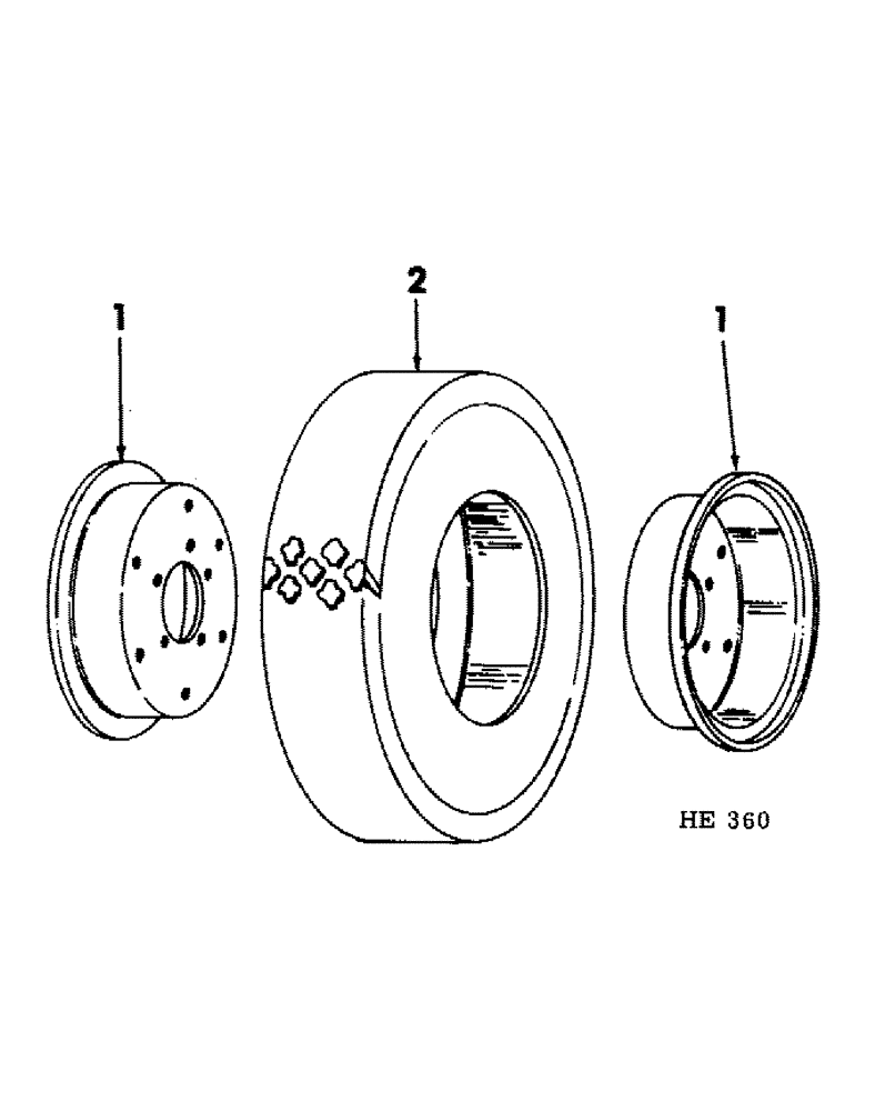 Схема запчастей Case IH 300 - (11-03) - PNEUMATIC DRIVE WHEEL 