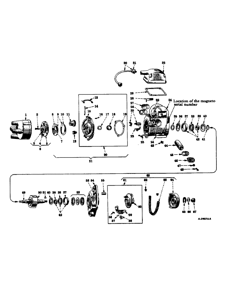 Схема запчастей Case IH 300 - (086) - ELECTRICAL SYSTEM, CARBURETED ENGINE, MAGNETO (06) - ELECTRICAL SYSTEMS