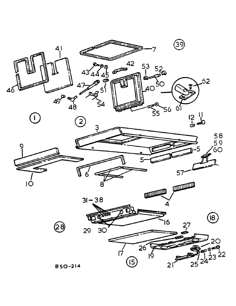 Схема запчастей Case IH 278 - (13-081) - OUTER ROOF PANEL, SUPER DE-LUXE CAB (05) - SUPERSTRUCTURE