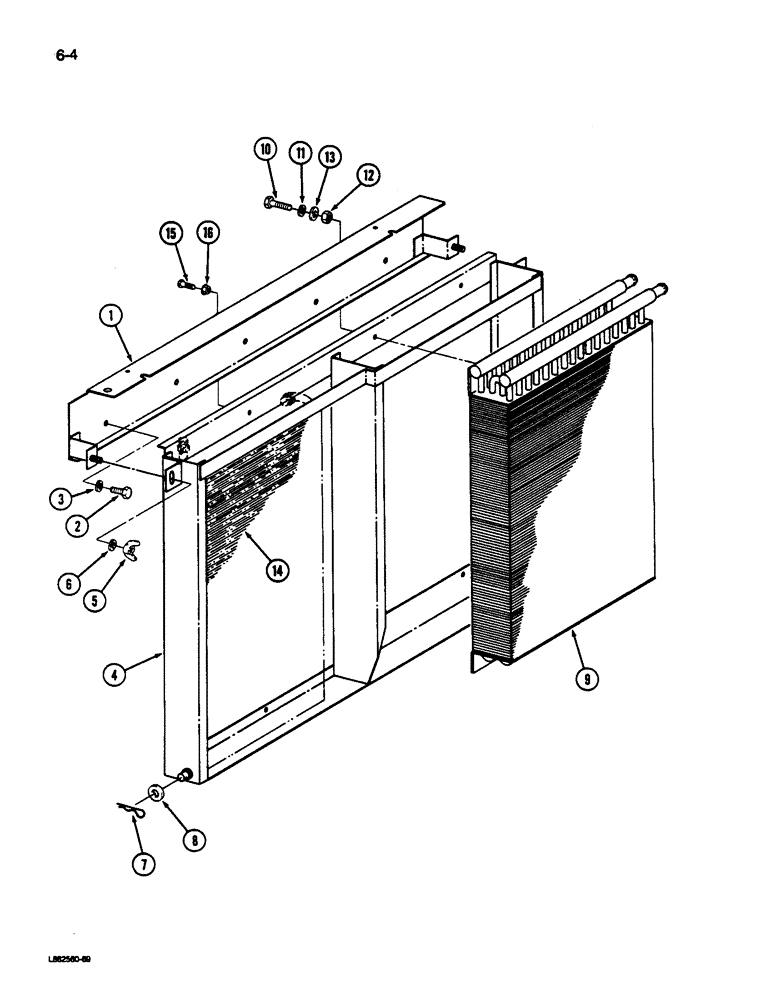 Схема запчастей Case IH 1844 - (6-04) - OIL COOLER AND SUPPORTS (03) - POWER TRAIN