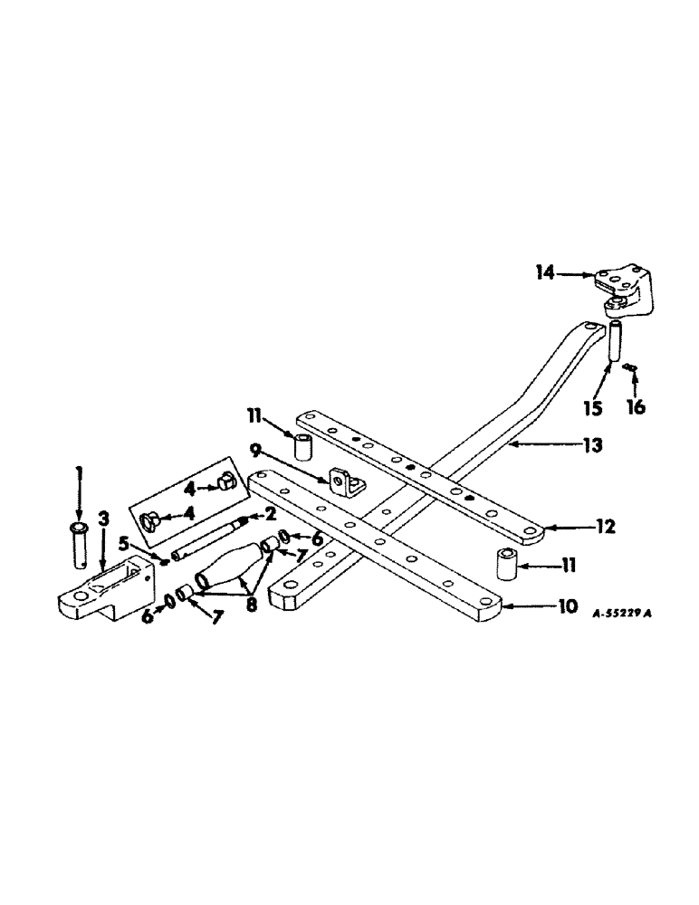 Схема запчастей Case IH 560 - (248) - DRAWBARS AND HITCHES, SWINGING DRAWBAR, INTERNATIONAL 560 SERIES Drawbar & Hitches