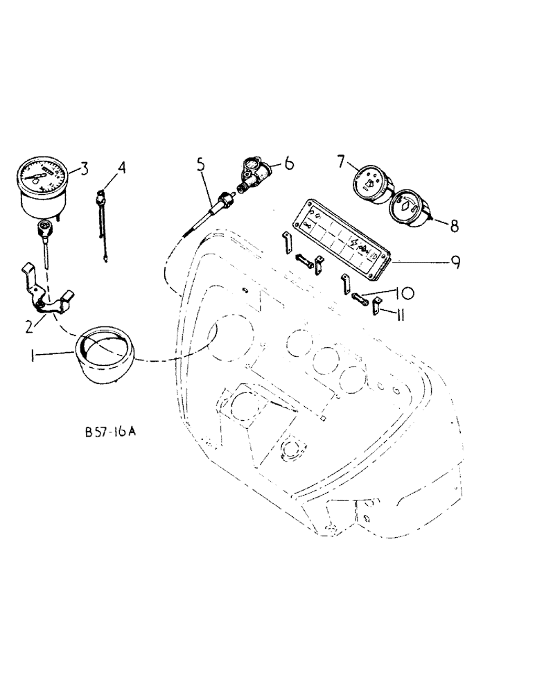 Схема запчастей Case IH 384 - (11-02) - INSTRUMENTS Instruments