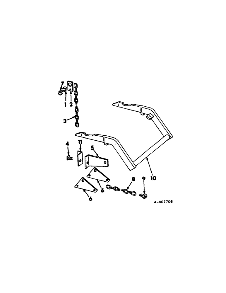 Схема запчастей Case IH 1200 - (L-19[A]) - FAST-HITCH, DRAWBAR AND RELATED PARTS, FOR 1200 ONLY 