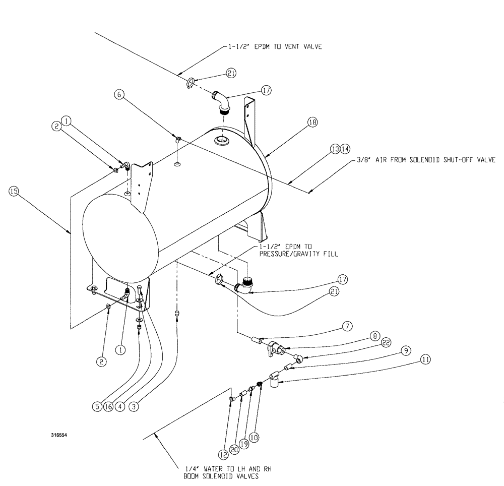 Схема запчастей Case IH SPX3200B - (175) - FOAMER PARTS GROUP (78) - SPRAYING