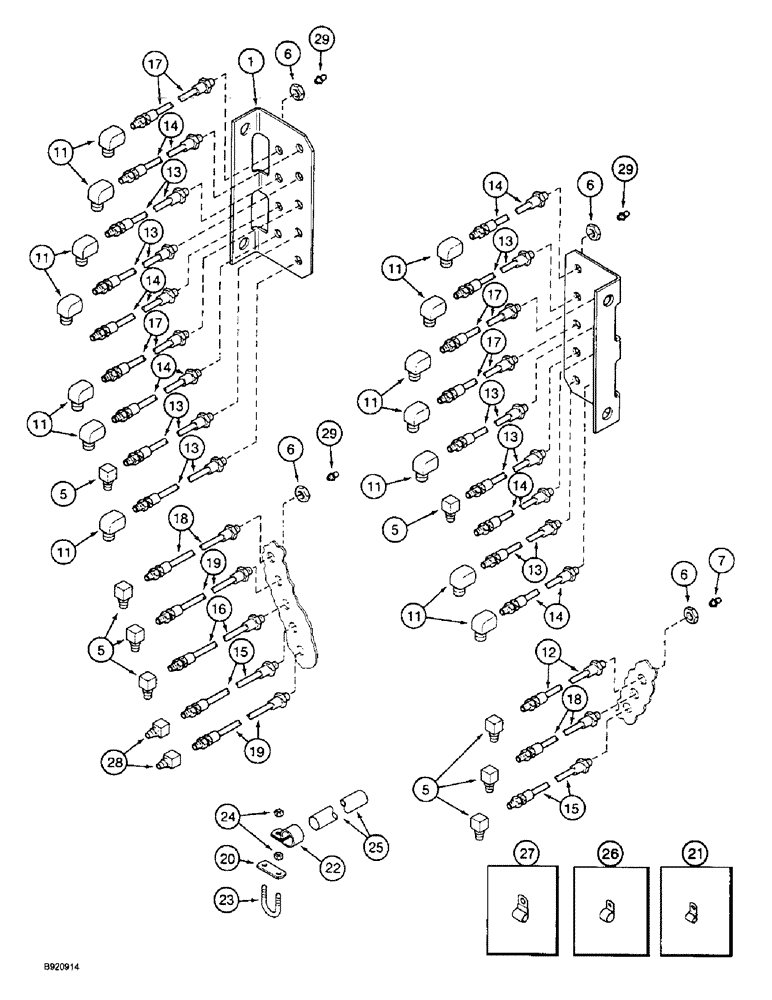 Схема запчастей Case IH 2044 - (9F-04) - CHASSIS GREASE SYSTEM, 2044 COTTON PICKER (12) - CHASSIS